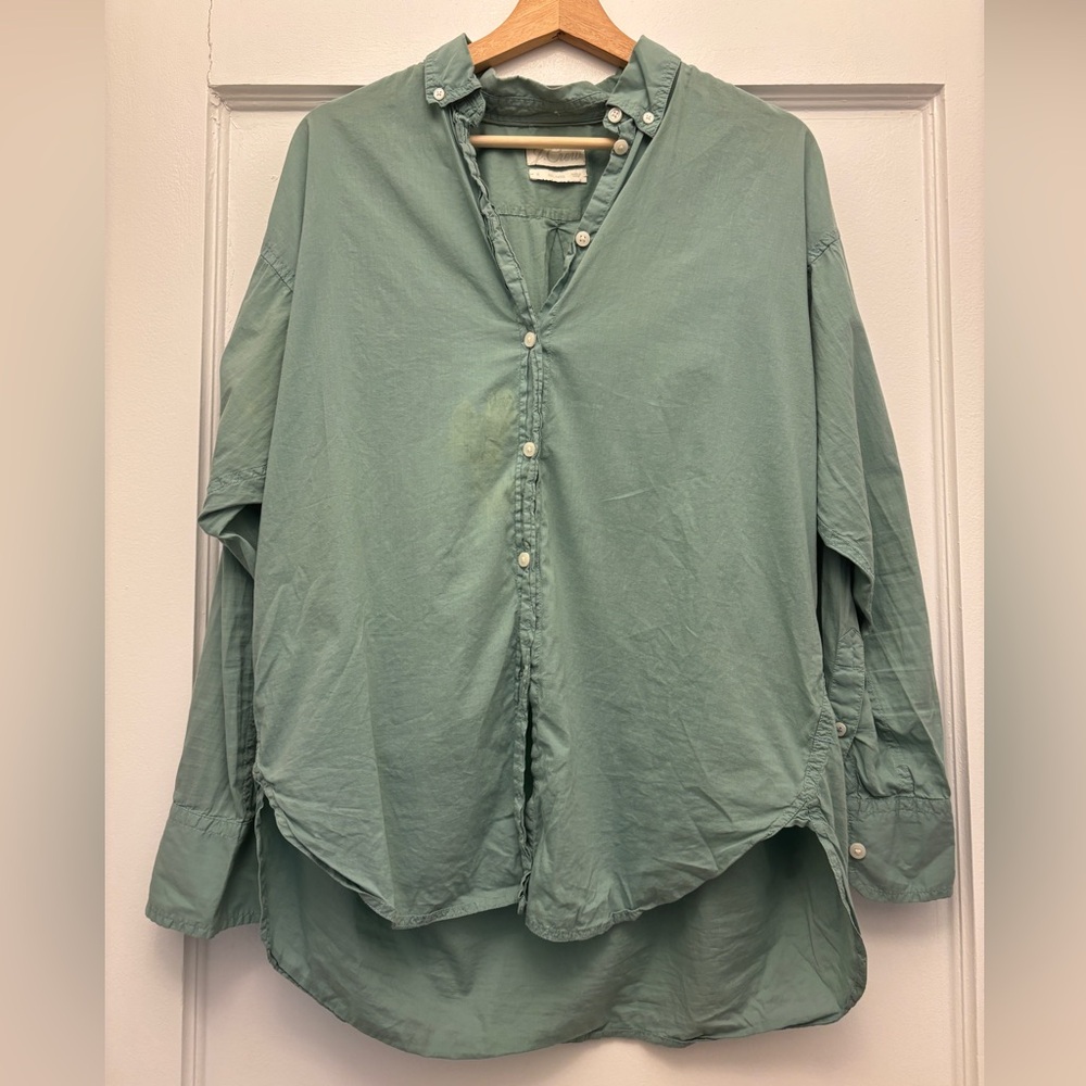 J Crew light teal button down shirt - relaxed fit